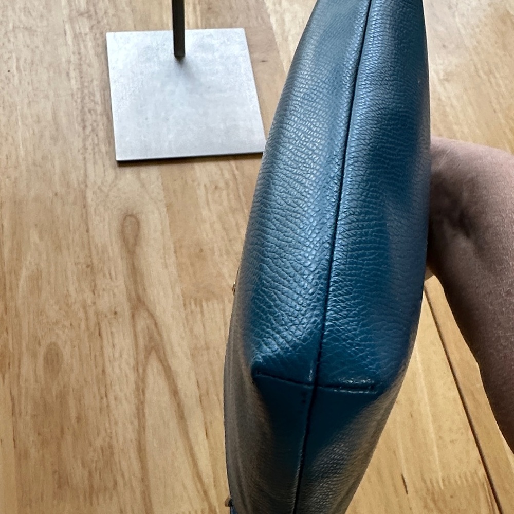 Coach Teal and Tan Shoulder Bag - Picture 6 of 11